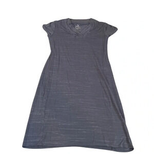 MADE FOR LIFE T-Shirt Dress Grey Small Short Sleeve V-neck